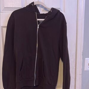 Brown Zip-Up Hoodie